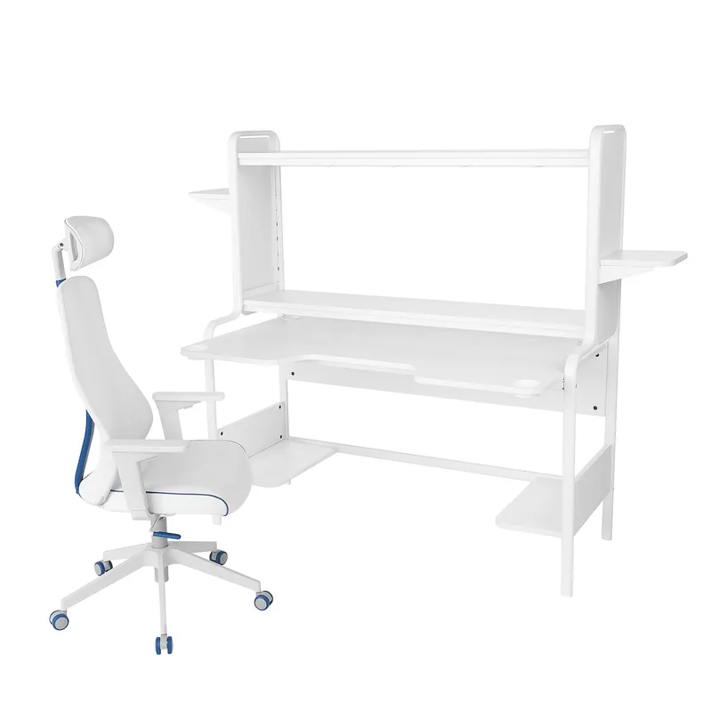 IKEA FREDDE ФРЕДДЕ / MATCHSPEL МАТЧСПЕЛЬ, геймерський стіл та крісло, білий 094.407.83 фото №1