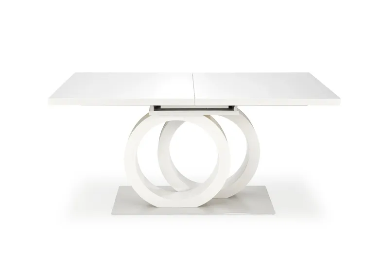 Розкладний обідній стіл HALMAR GALARDO 160-200x90 см, білий/золотий фото №15