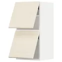 IKEA METOD МЕТОД, настінна шафа, горизонт, 2 дверцят, білий / БУДБІН кремово-білий, 40x80 см 093.930.22 фото thumb №1