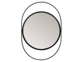 BRW Настенное зеркало Elipo 31 см черное 076516 фото