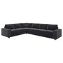 IKEA VIMLE ВИМЛЕ, 5-местный угловой диван, с широкими подлокотниками/Djuparp темно-серый 894.367.82 фото