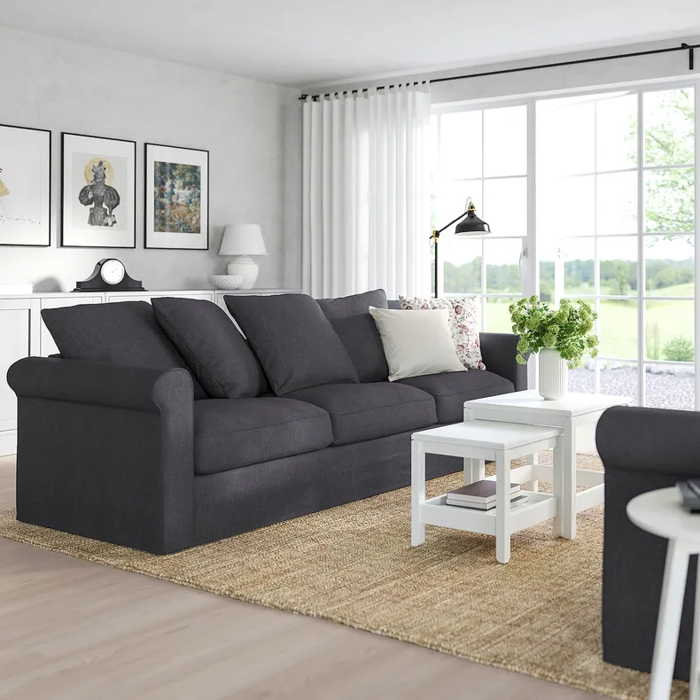 IKEA GRÖNLID ГРЕНЛІД, 3-місний диван, СПОРДА темно-сірий 094.085.61 фото №4