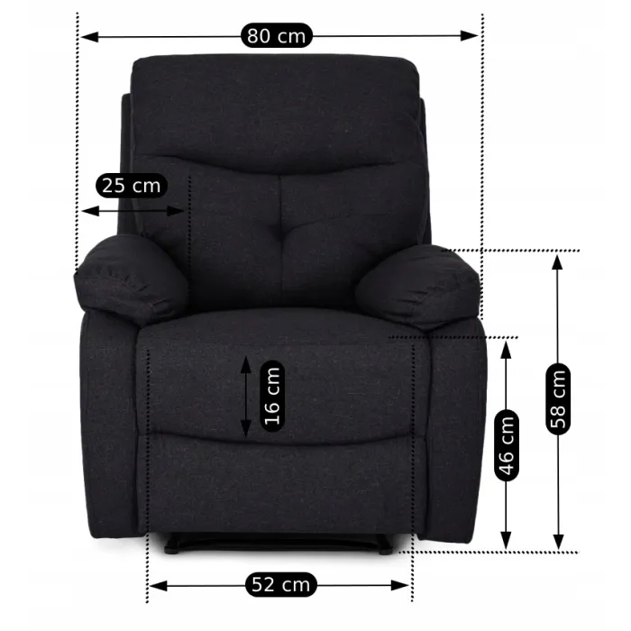 Масажне крісло MEBEL ELITE INTER 2, тканина: чорний фото №11
