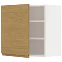 IKEA METOD МЕТОД, шафа навісна із полицями, білий / Voxtorp імітація. дуб, 60x60 см 195.378.93 фото thumb №1