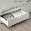 IKEA BRIMNES БРИМНЭС, кушетка с 2 матрасами / 2 ящиками, белый / Ефьялл твердый, 80x200 см 895.211.53 фото thumb №6