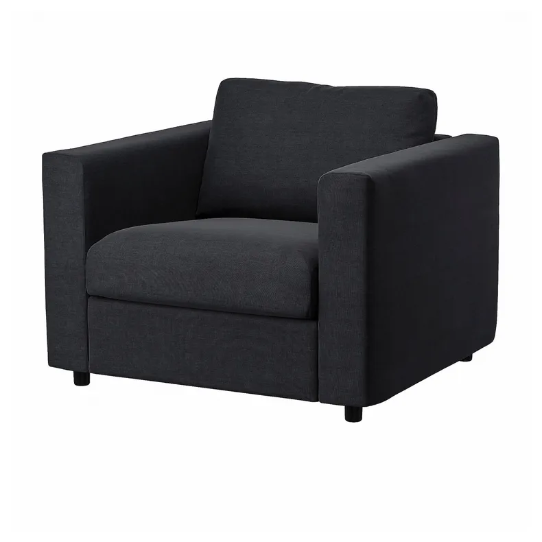 IKEA VIMLE ВІМЛЕ, крісло, САКСЕМАРА чорно-синій 794.771.60 фото №1