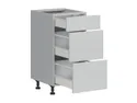 BRW Кухонный базовый шкаф Top Line 40 см с ящиками светло-серый матовый, греноловый серый/светло-серый матовый TV_D3S_40/82_2SMB/SMB-SZG/BRW0014 фото thumb №3