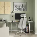 IKEA TROTTEN ТРОТТЕН / MATCHSPEL МАТЧСПЕЛЬ, стіл і стілець, білий/світло-сірий 795.377.86 фото thumb №2