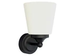 BRW Настенный светильник для ванной комнаты Bali из стали и стекла белого и черного цвета 083948 фото