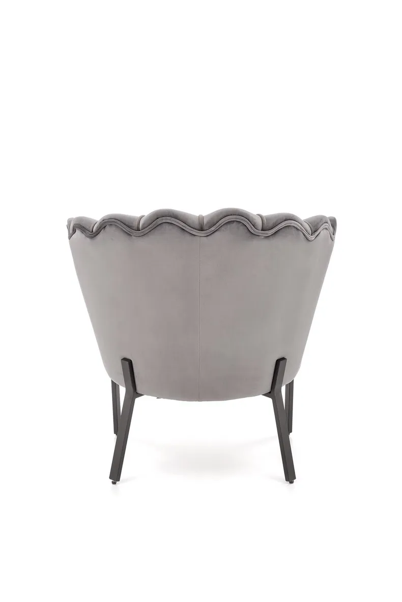 Мягкое кресло HALMAR ANGELO серый/черный фото №11