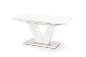 Кухонний стіл HALMAR MISTRAL 160-220x90 см, глянцевий білий фото