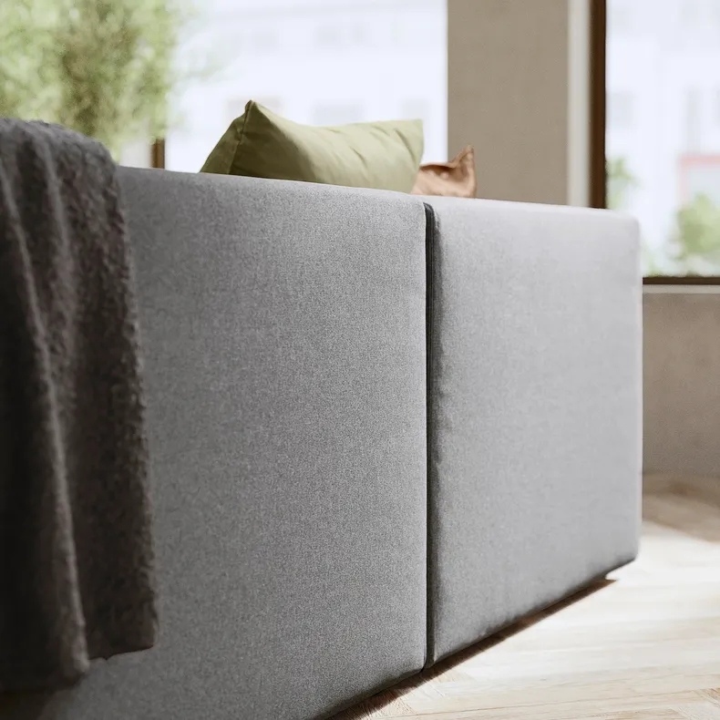 IKEA JÄTTEBO ЄТТЕБУ, 4,5міс модульний диван з кушеткою, правий / ТОНЕРУД сірий 794.714.03 фото №5