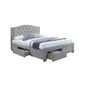 Кровать двуспальная SIGNAL ELECTRA, 180x200 см, ткань - светло-серый фото