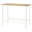 IKEA MITTZON МІТТЗОН, стіл для конференцій, дуб okl/білий, 140x68x105 см 395.330.64 фото thumb №1