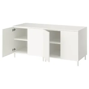 IKEA PLATSA, комбинация с дверьми, Белый/фондовый белый, 160x57x73 см 095.858.51 фото