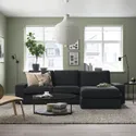 IKEA KIVIK КІВІК, 3-місний диван із кушеткою, ТРЕСУНД антрацит 994.828.39 фото thumb №2