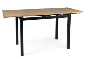 Стол раскладной деревянный SIGNAL GD017, 110-170х74 см, дуб артизан / матовый черный фото