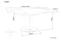 Керамічний Стіл SIGNAL ORBIT, білий матовий, 120x120 фото thumb №3
