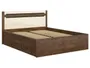 BRW Ruso, 140 ліжко з ящиком для зберігання, дуб апрель/перламутровий глянець LOZ/140/B-DARL/PEP фото