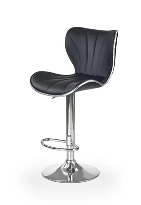 Барний стілець HALMAR H69 хокер чорний, хром фото