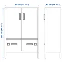IKEA IDÅSEN ІДОСЕН, шафа з дверцятами й шухлядами, темно-сірий, 80x47x119 см 504.963.81 фото thumb №9