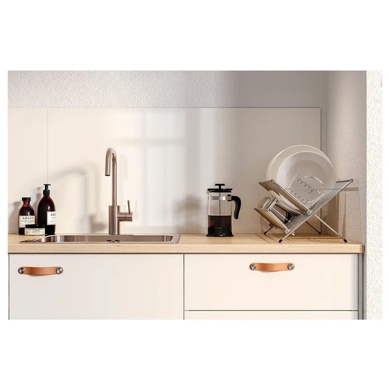 IKEA LYSEKIL ЛІСЕКІЛ, настінна панель, двобічний білий / світло-сірий під бетон, 119.6x55 см 805.516.82 фото №3