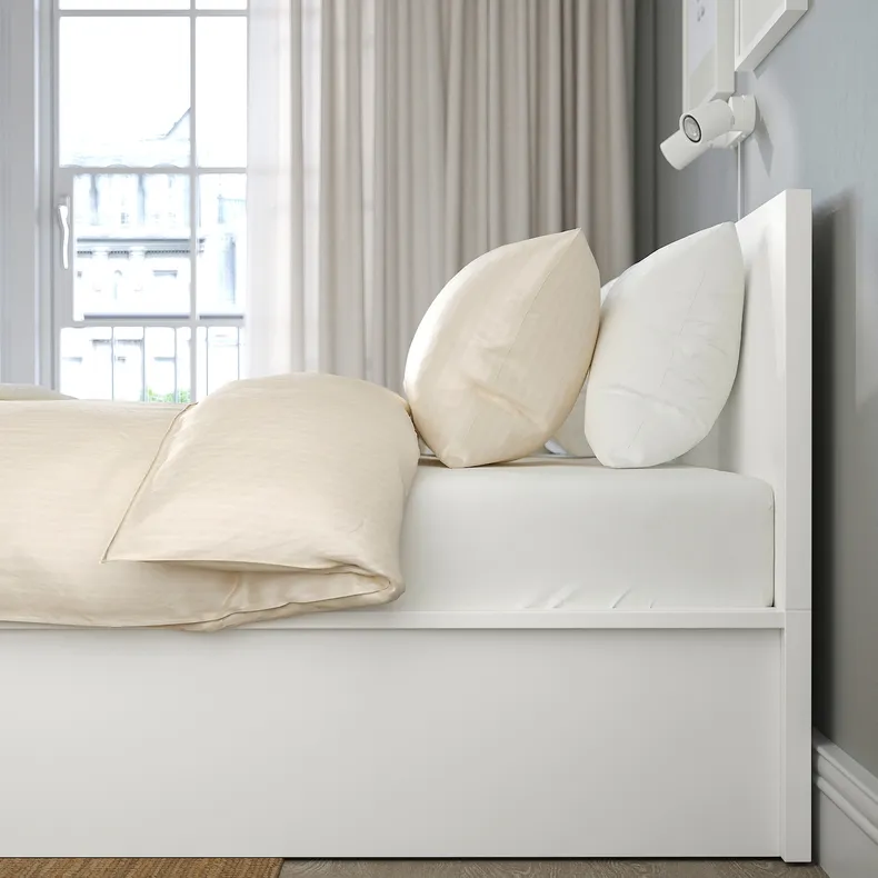 IKEA MALM МАЛЬМ, кровать с подъемным механизмом, белый, 180x200 см 004.048.12 фото №6