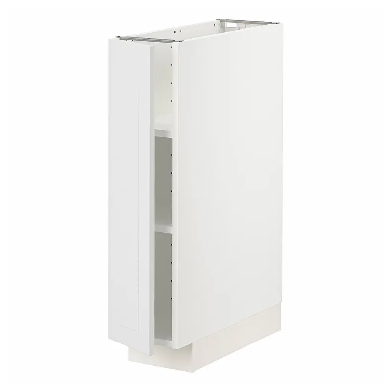 IKEA METOD МЕТОД, напольный шкаф с полками, белый / Стенсунд белый, 20x60 см 594.655.30 фото №1