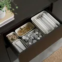 IKEA BESTÅ БЕСТО, модуль для зберігання із шухлядами, чорне / коричневе скло Lappviken / Stubbarp / світло-сіре бежеве прозоре скло, 180x42x74 см 394.402.77 фото thumb №7