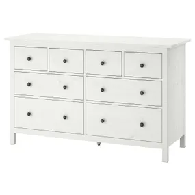 IKEA HEMNES ХЕМНЭС, комод с 8 ящиками, белая морилка, 160x96 см 102.392.80 фото