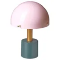 IKEA NÖDMAST НЁДМАСТ, переносной светильник,на батарейках, светло-розовый/темно-зеленый, 26 см 505.759.05 фото thumb №1
