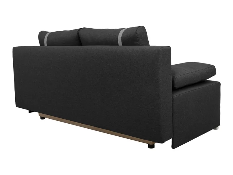 BRW Тримісний розкладний диван Mata з ящиком для зберігання чорний, Sawana 14 Black / Sawana 21 Grey SO3-MATA-LX_3DL-G2_B88701 фото №5