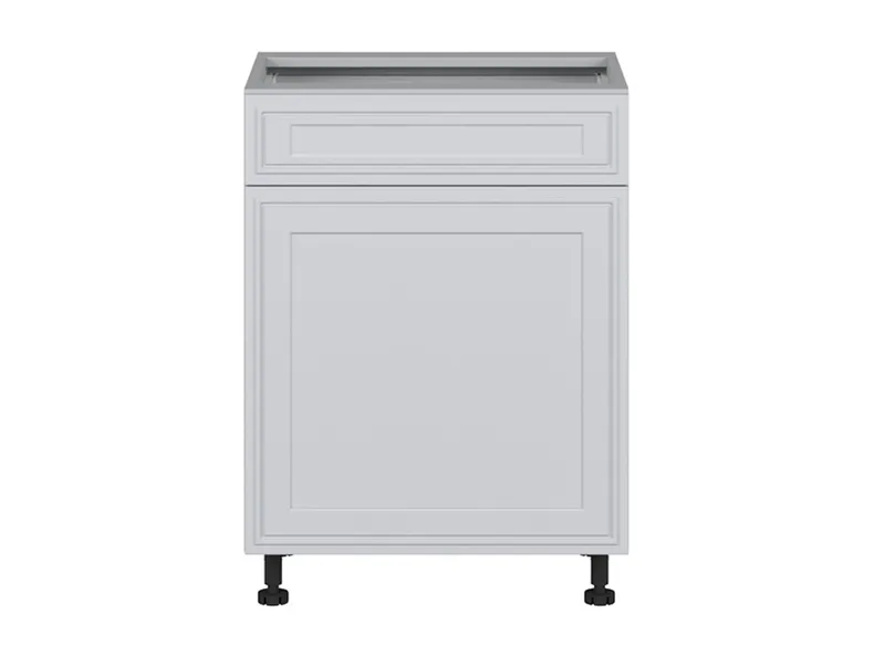 BRW Нижний кухонный шкаф Verdi 60 см правый с выдвижным ящиком светло-серый матовый, греноловый серый/светло-серый матовый FL_D1S_60/82_P/SMB-SZG/JSZM фото №1