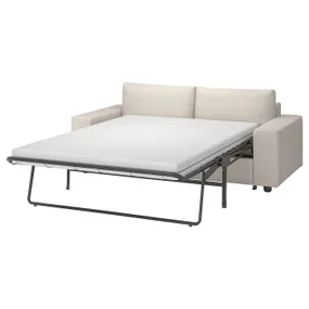 IKEA VIMLE ВИМЛЕ, 2-местный диван-кровать, с широкими подлокотниками / бежевый с пунцовым оттенком 195.452.04 фото