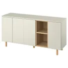 IKEA LEDAMOT, шафа, Світло-сірий бежевий, 150x42x75 см 405.447.40 фото