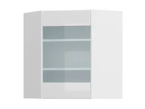 BRW Кутова лівостороння кухонна шафа Top Line 60 см з дисплейною панеллю білий глянець, альпійський білий/глянцевий білий TV_GNWU_60/72_LV-BAL/BIP фото