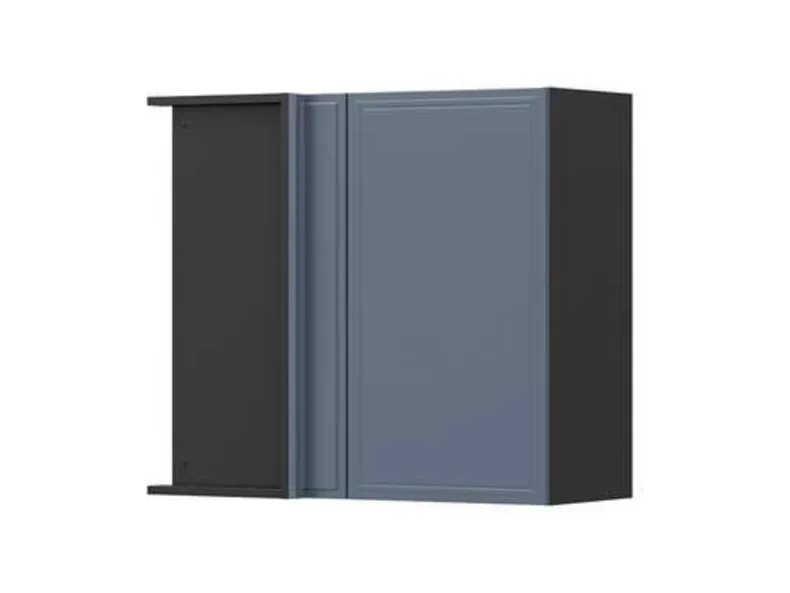 BRW Угловой верхний кухонный шкаф Верди левый мистик матовый строит угловой 80х95 см, черный/матовый FL_GNW_80/95/35_L/B-CA/MIM фото №2