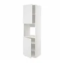 IKEA METOD МЕТОД, висока шафа для дух, 2 дверцят / пол, білий / стенсундський білий, 60x60x220 см 394.610.38 фото thumb №1