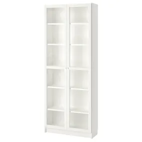 IKEA BILLY БІЛЛІ / OXBERG ОКСБЕРГ, книжкова шафа, білий, 80x30x202 см 690.178.28 фото