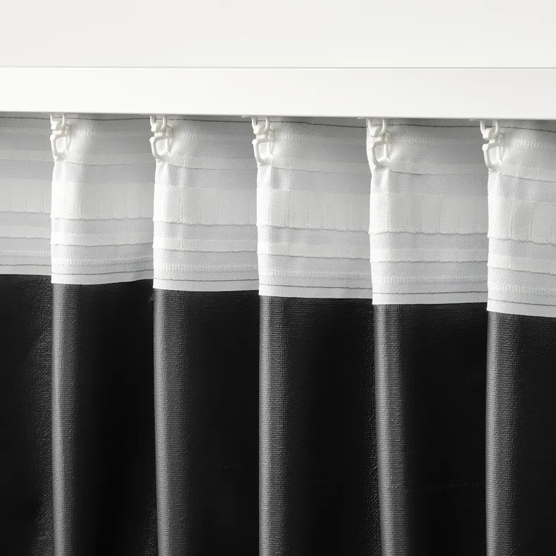 IKEA ROSENMANDEL РОЗЕНМАНДЕЛ, затемнювальні штори, пара, сірий, 135x300 см 005.362.47 фото №5