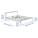 IKEA MALM МАЛЬМ, каркас кровати, дубовый шпон, беленый, 140x200 см 590.225.47 фото thumb №8