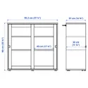 IKEA VIHALS ВИХАЛС, комбинация д / хранения+стекл дверц, темно-серое / прозрачное стекло, 190x37x140 см 695.210.93 фото thumb №4