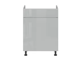 BRW Кухонная тумба под мойку Top Line 60 см с ящиком плавного закрывания серый глянец, серый гранола/серый глянец TV_DKS_60/82_STB/B-SZG/SP фото