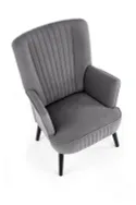 Мягкое кресло бархатное HALMAR DELGADO BLUVEL 14, серый фото thumb №8