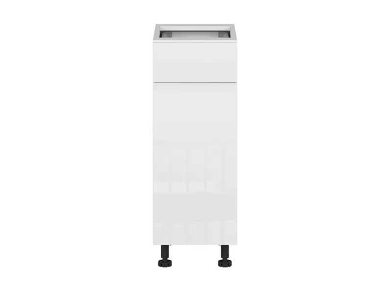 BRW Кухонный шкаф Tapo Specjal 30 см левый с ящиком soft-close белый экрю, альпийский белый/экрю белый FK_D1S_30/82_L/STB-BAL/BIEC фото №1