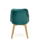 Кухонный стул HALMAR TOLEDO 2 дуб медовый/темно-зеленый фото thumb №2