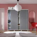 IKEA PLATSA ПЛАТСА, гардероб, 3 розсувні дверцята, білий ЛАРКОЛЛЕН / темно-сірий, 180x57x191 см 394.941.85 фото thumb №4