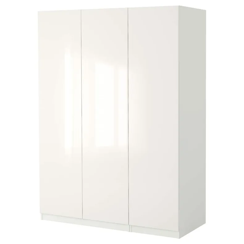IKEA PAX ПАКС / FARDAL ФАРДАЛЬ, гардероб, білий / глянцевий / білий, 150x60x236 см 193.034.98 фото №2