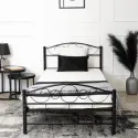Кровать односпальная металлическая MEBEL ELITE GRIFFIN, 90x200 см, Черный фото thumb №3
