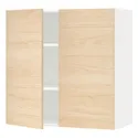 IKEA METOD МЕТОД, навісна шафа з полицями / 2 дверцят, білий / АСКЕРСУНД під світлий ясен, 80x80 см 494.576.20 фото thumb №1